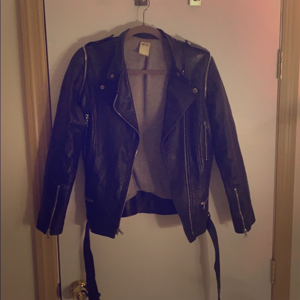 Ali Ro Leather bike jacket/vest detachable sleeves